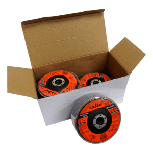 COMBO X 24 DISCO FLAP PARA PULIR DE 125 mm GRANO MEDIO FINO P80 | EXLIN