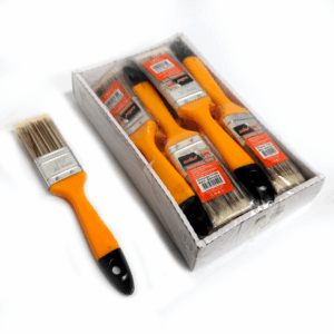 COMBO X 12 BROCHAS 1 1/2" 38 mm MANGO AMARILLO PET EXLIN