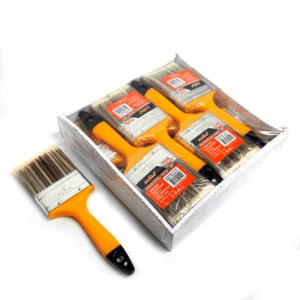 COMBO X 12 BROCHAS 3" 75 mm MANGO AMARILLO PET EXLIN